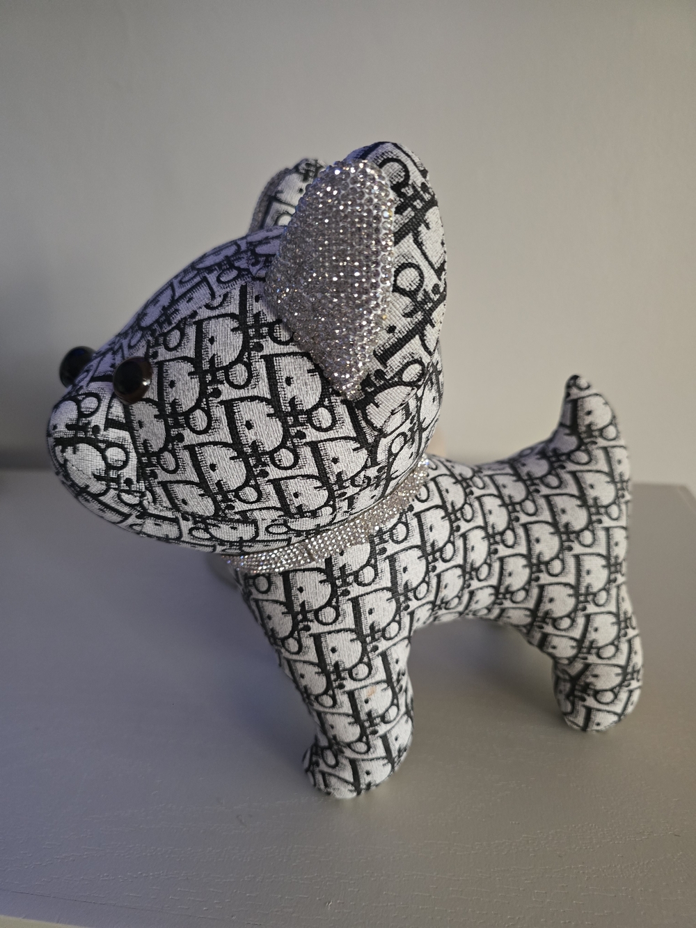 French Bulldog Figurine with Rhinestone Accents